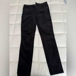 Loft high rise black velvet pants